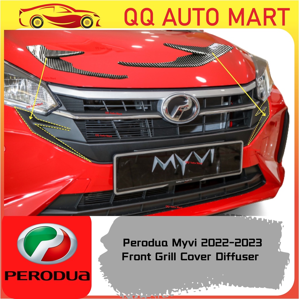 Perodua Myvi 20222023 Front Grill Cover Diffuser/Front Grill Side