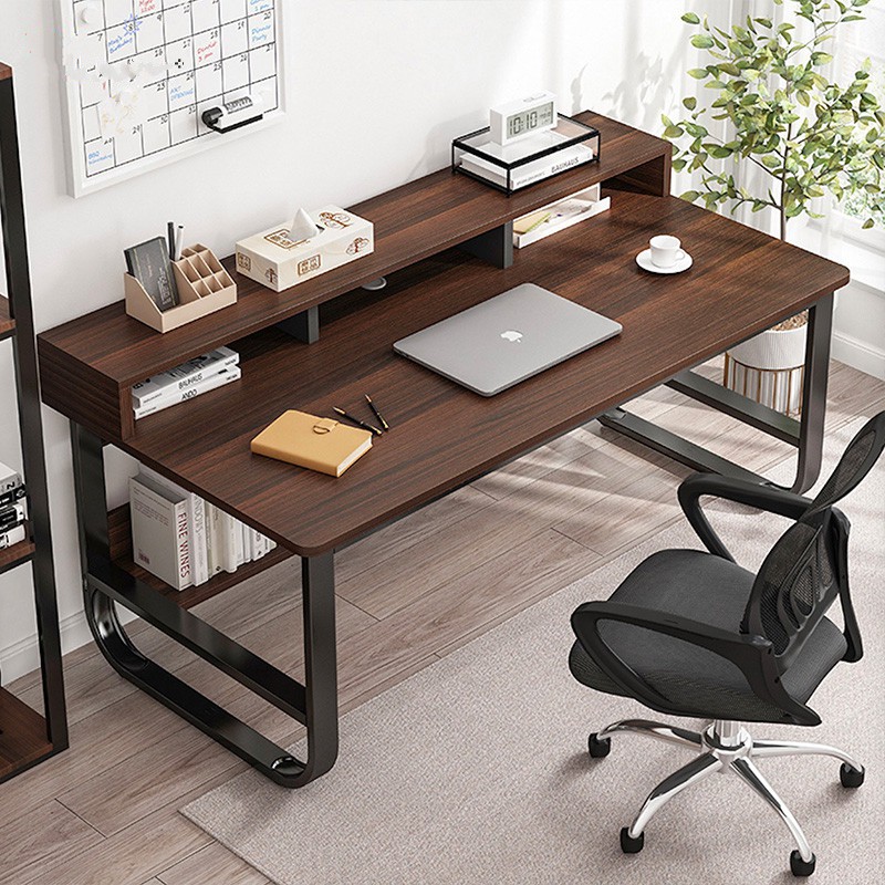 [FREE SHIPPING] Nordic Black Oak 100cm X 60cm Office Table With Storage