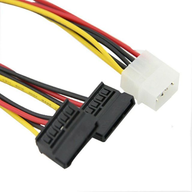 Y Splitter Hard Drive Power Cable 4Pin IDE Molex to 2 Serial ATA SATA