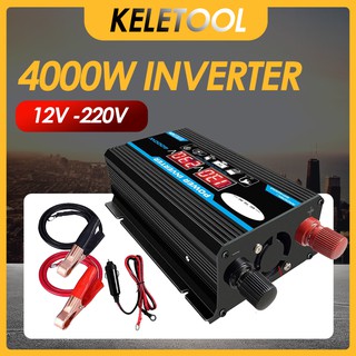 New 4000w 12v 220v/110v Led Ac Car Power Inverter Converter Charger Adapter  Inversor Dual Usb Transformer Modified Sine Wave