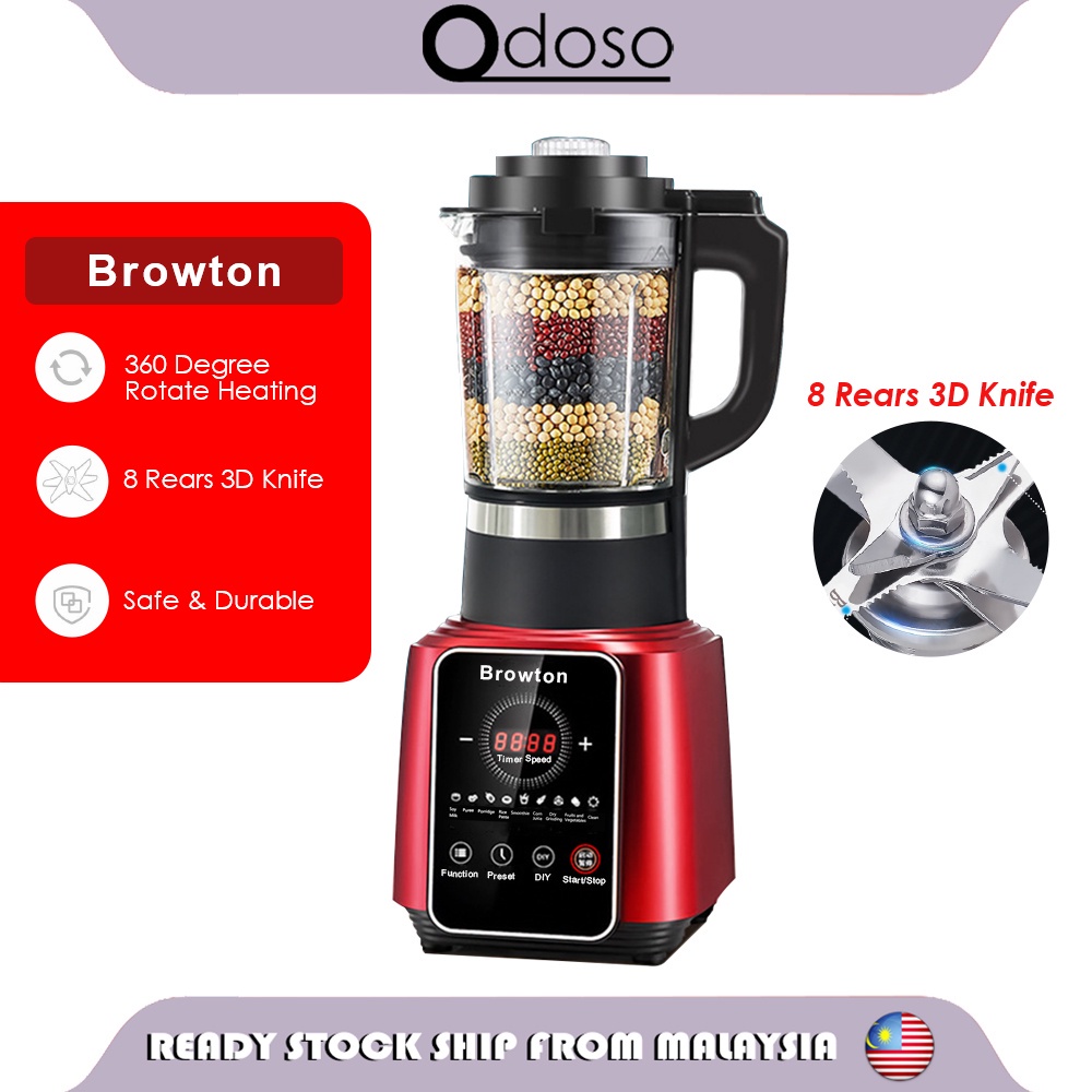 Browton BK801 Heating Blender Smart Cooking Blender with 9 Cooking