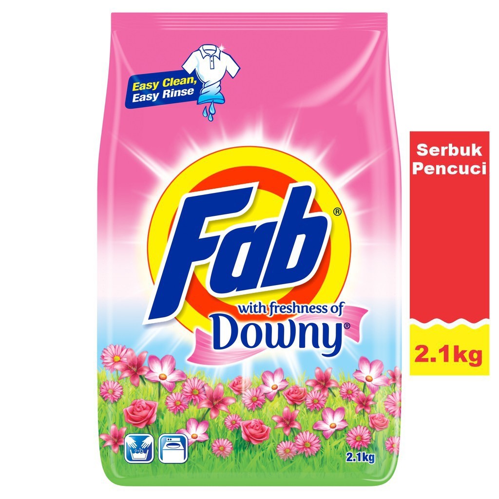 Fab With Freshness Of Downy Laundry Powder Detergent 2.1kg - Bag Pack ...