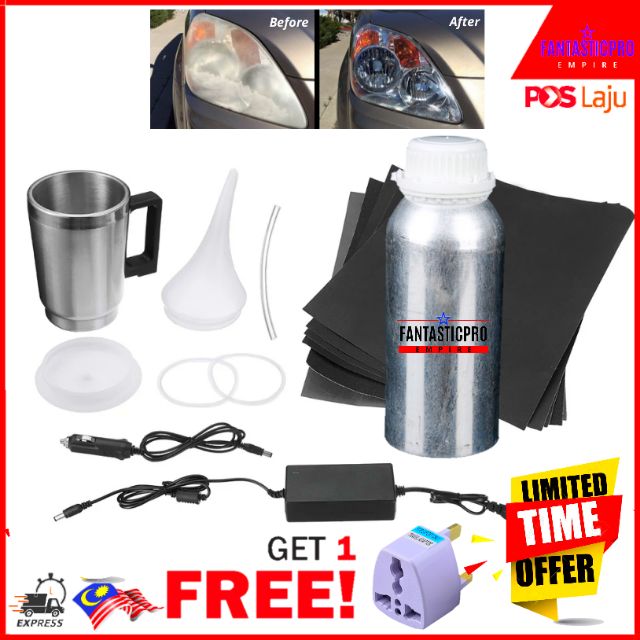 DIY Headlamp Restoration Kits pengilat lampu kereta Shopee Malaysia