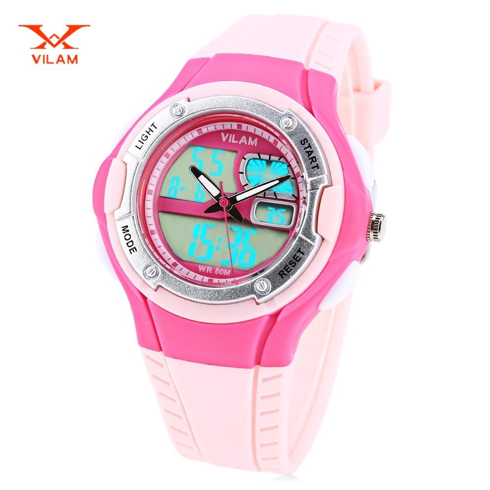 VILAM 14013S DUAL MOVT DIGITAL QUARTZ SPORTS WATCH CHRONOGRAPH DISPLAY ...