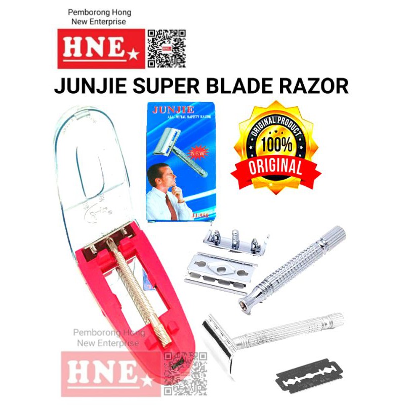 Men JunJie old style double Edge blade razor shaver sharp veneer Hair ...