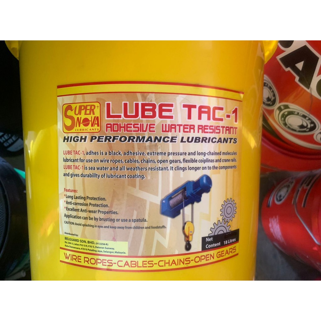 SUPERNOVA WIRE ROPESCABLESCHAINSOPEN GEARS LUBRICANTS 18L Grease