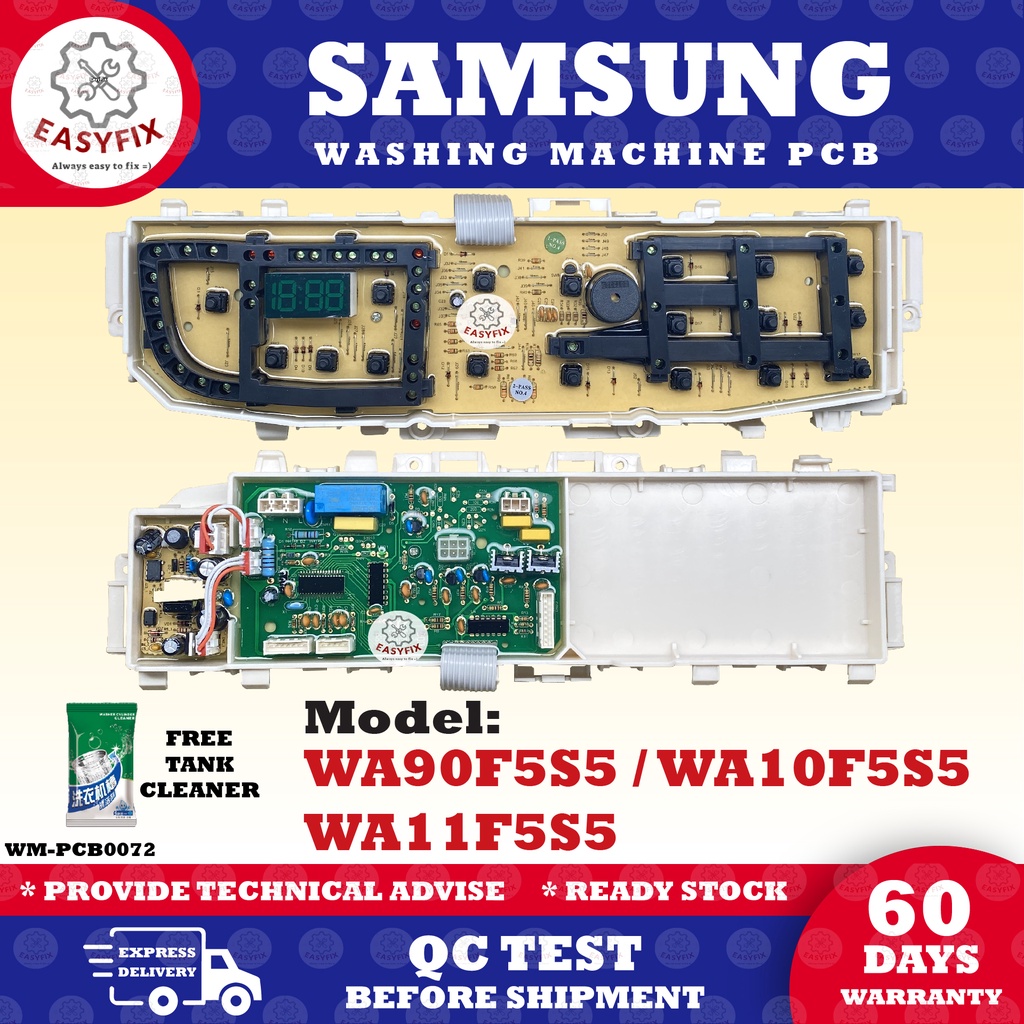 Wa90f5s5   Wa10f5s5   Wa11f5s5 Samsung Washing Machine Pcb Board 