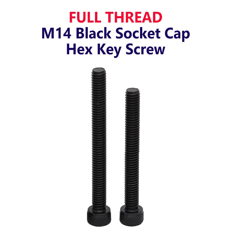 FULL THREAD M14 Black Socket Cap Hex Key Screw/M14 Screw HEAD ALLEN KEY SCREWS Shopee Malaysia