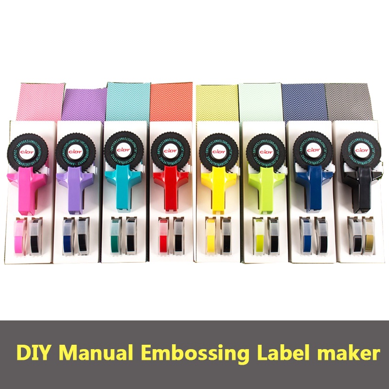 C101 DIY Manual Embossing Label maker 3D 9mm embossing label tape fit