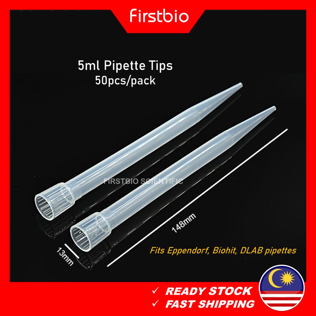 5ml Pipette Tips Clear Universal Fit Macrovolume Pipet Tips (50's/pk) Shopee Malaysia