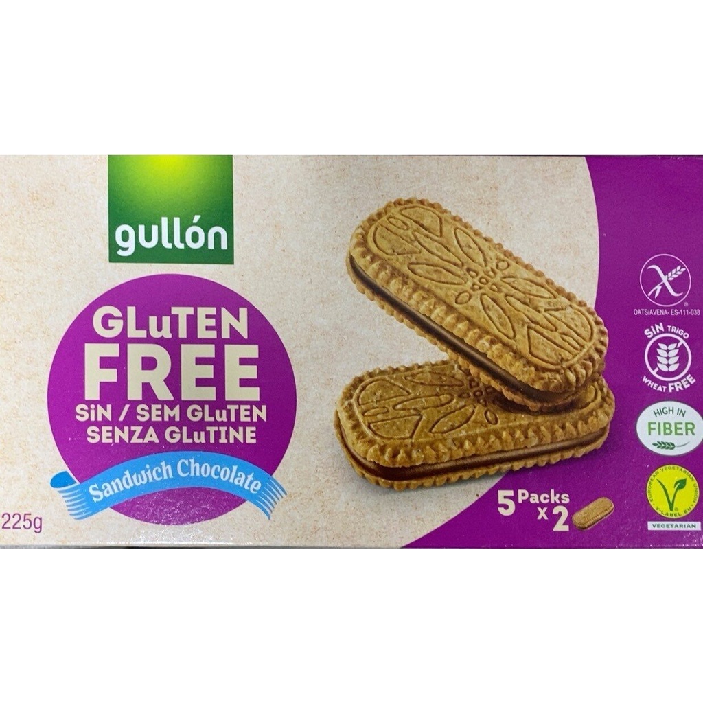 Gullon Gluten Free (Chocolate Sandwich/ Oats & Chips) 225gm Shopee