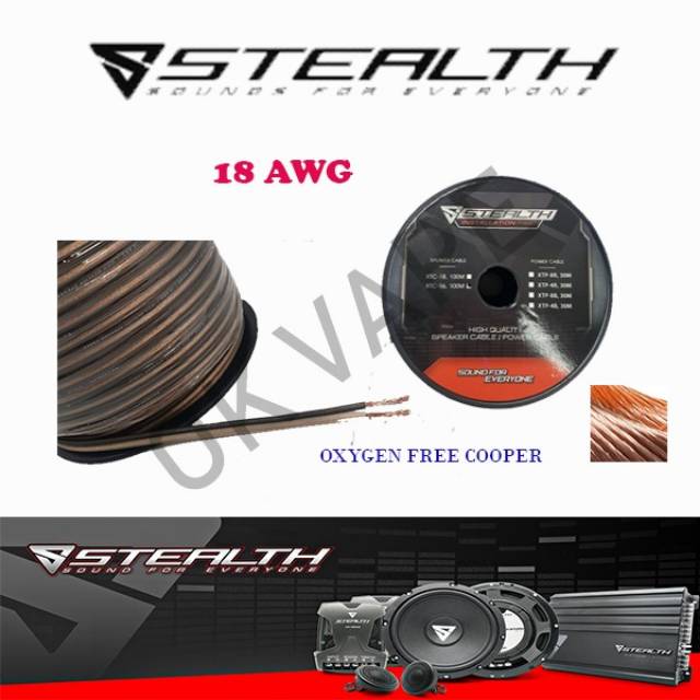 STEALTH Cable 18 AWG Tweeter OFC PREMIUM SERIES Speaker | Shopee Malaysia