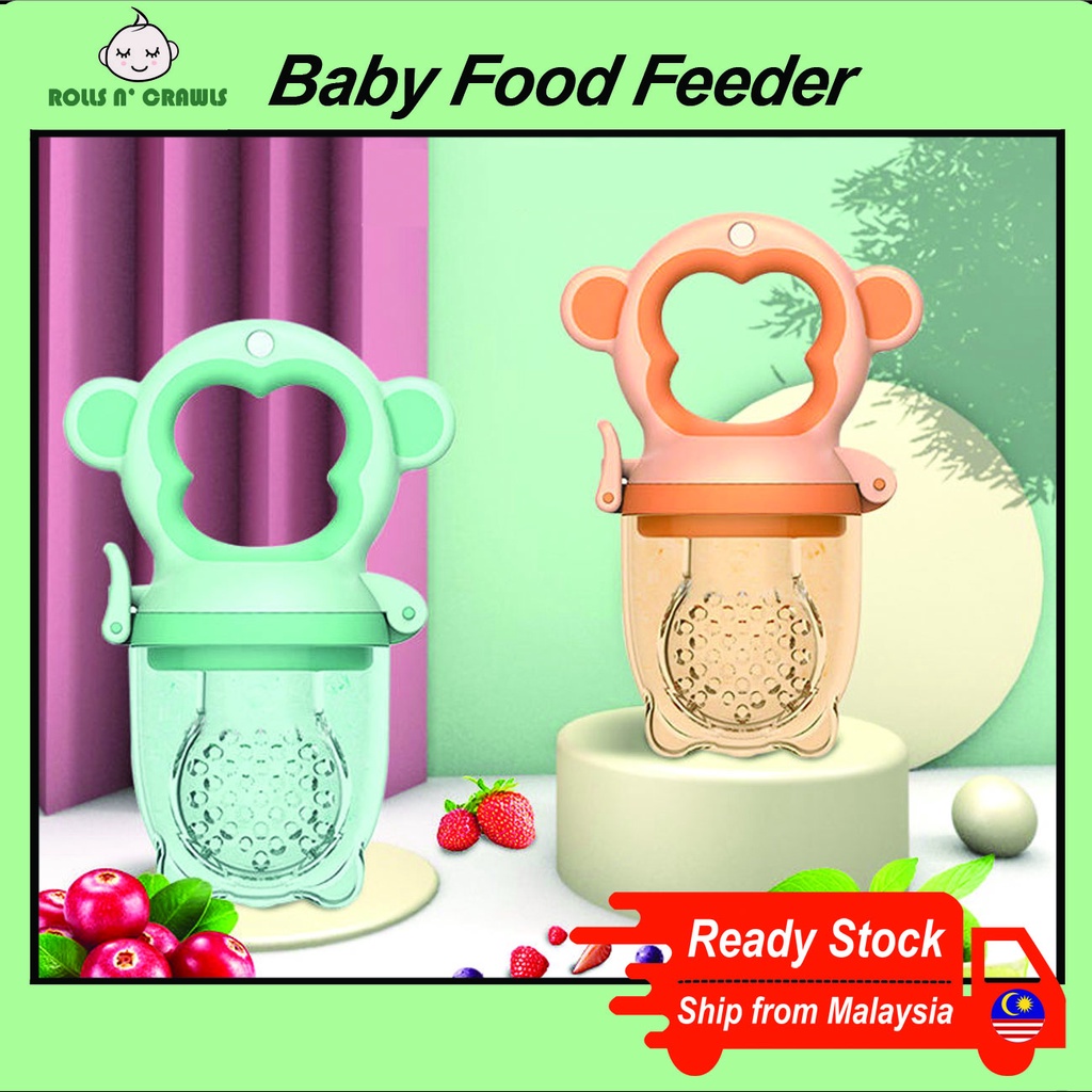 Baby Feeder Food Bite Silicon Fruit Pacifier Puting Feeding Set Buah ...