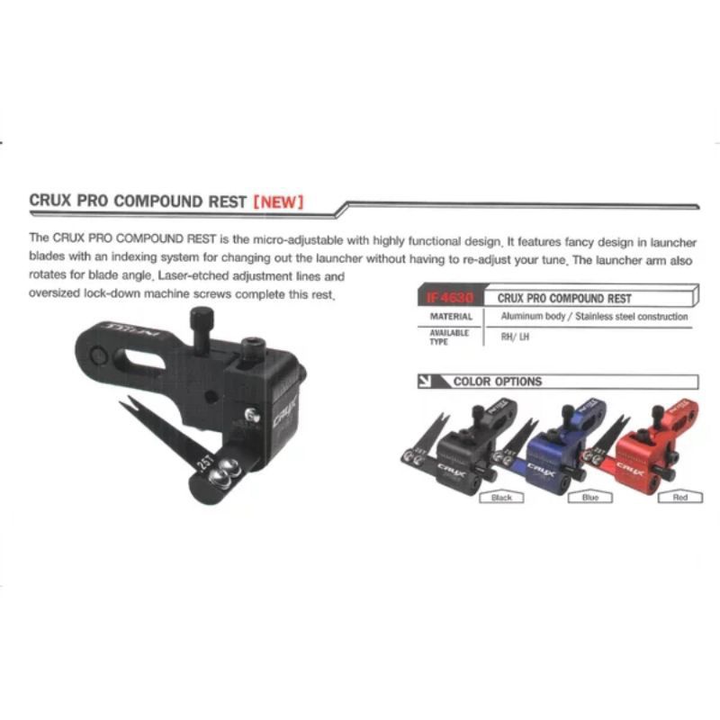 Crux PRO Compound Rest - Arrow Rest Compound Bow - Infitec Archery ...