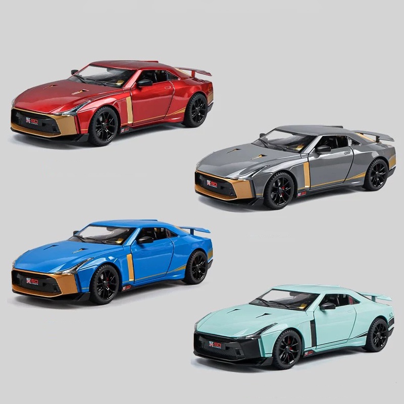 【RUM】1:24 Scale Nissan GT-R50 Alloy Car Model Light & Sound Effect ...
