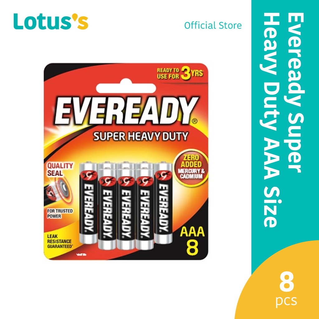 Eveready Super Heavy Duty AAA Battery 8pcs 1215BP8 Shopee Malaysia
