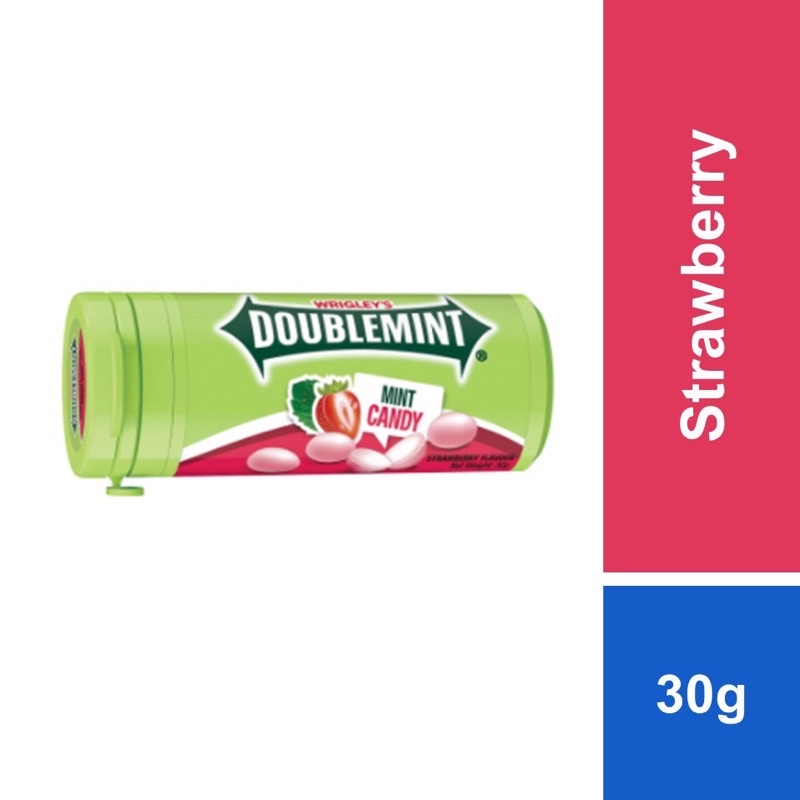 Wrigley S Doublemint Candy Lemon Flavour Peppermint Flavour Strawberry Flavour （30g