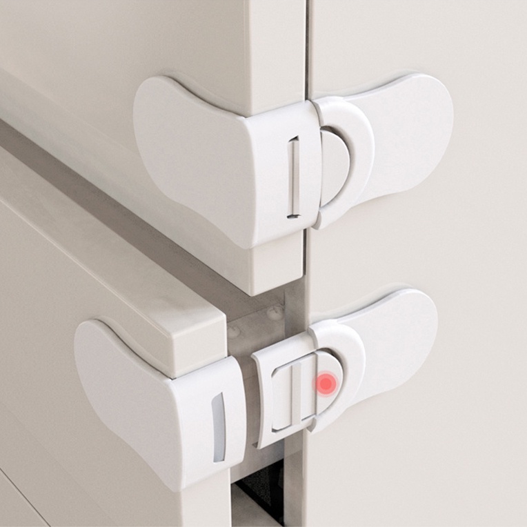 Anti-pinch Hand Baby Safety Drawer Lock / Plastic White Multifunctional ...