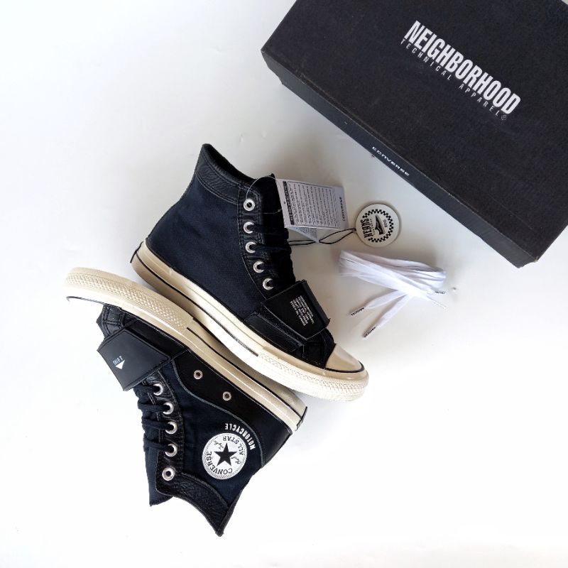 Neighborhood X Converse Chuck Taylor 70s High Black White | Shopee