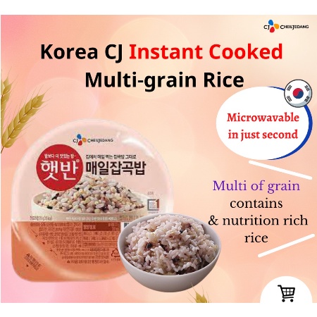 Halal Korea CJ Instant Cooked White Rice/Multigrain Rice/Brown Rice ...