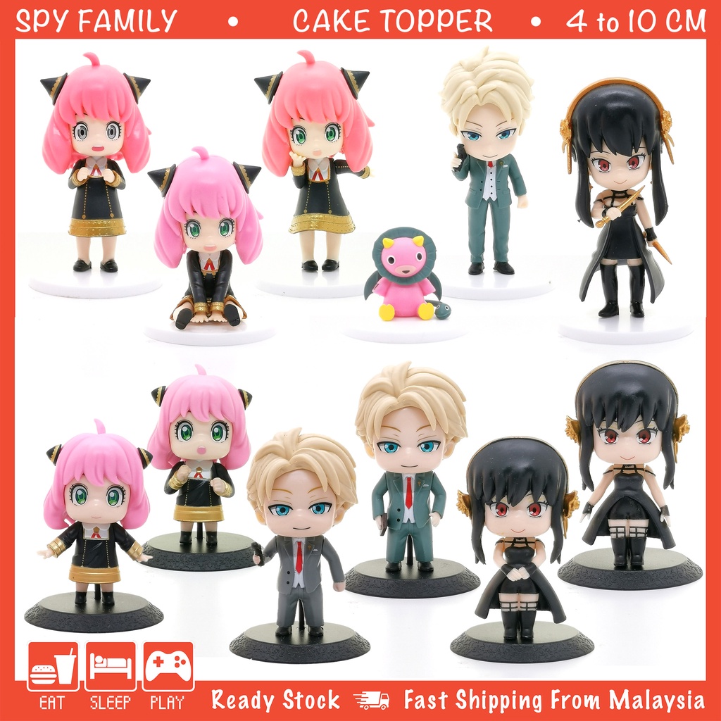 Cute Chibi Spy X Family 10cm Anya Yor Loid Forger Chimera Japan Anime ...