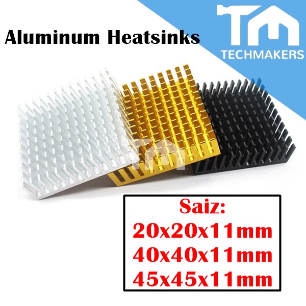 Aluminum Heat Sink Heatsink 20*20/40*40/45*45 20x20 40x40 45x45 for Stepper Motor / TEC1-12706 (With NO thermal pad)