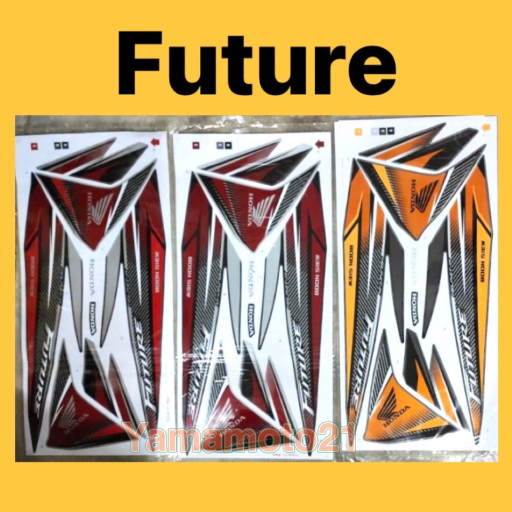 FUTURE Stiker sticker body stripe cover set (1) future future125 future ...
