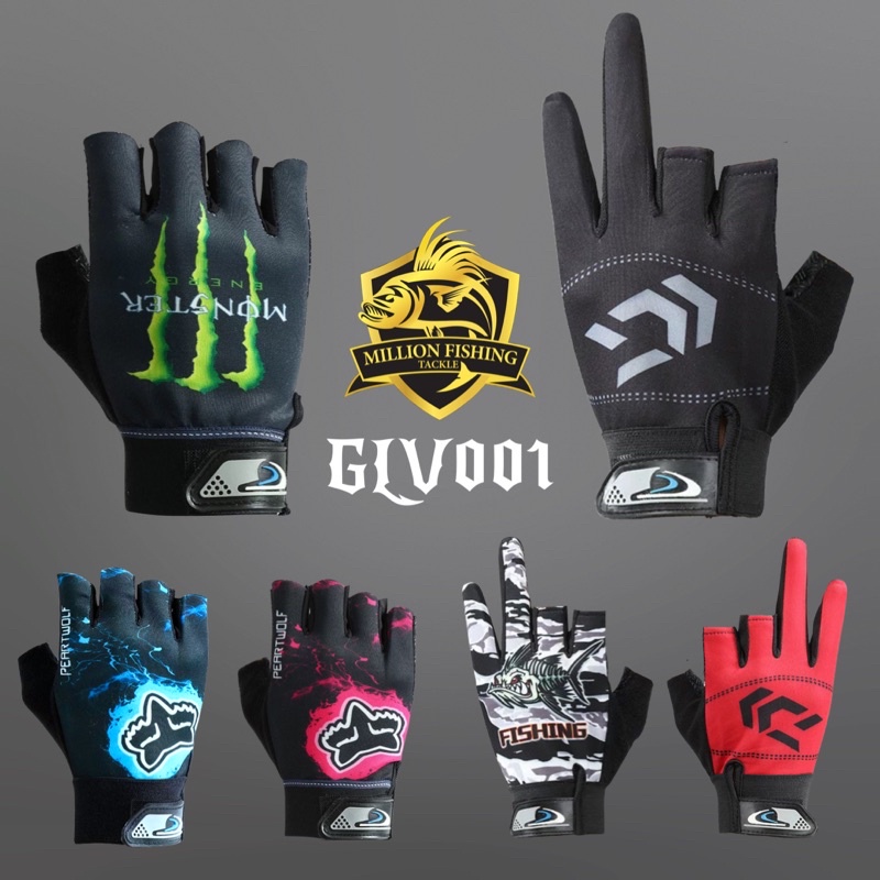 【GLV001】Daiwa Glove 𝑺𝒂𝒓𝒖𝒏𝒈 𝑻𝒂𝒏𝒈𝒂𝒏 𝑷𝒂𝒏𝒄𝒊𝒏𝒈 FREE SIZE Riding Fishing ...