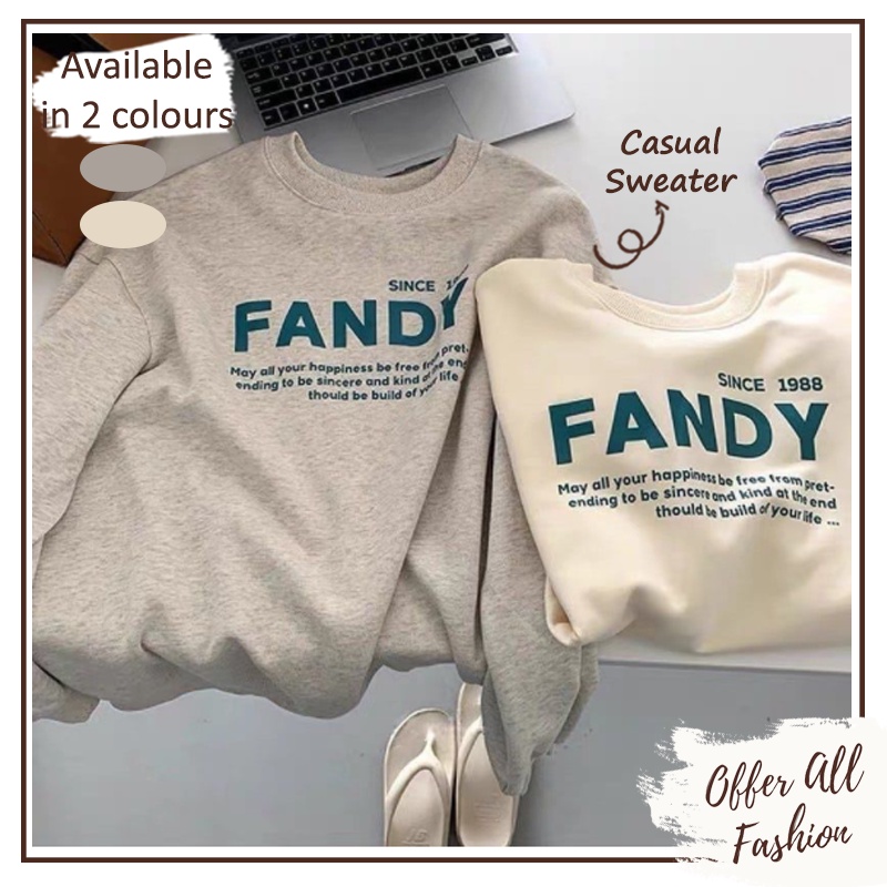 Buy 2 Discounts 10,000 SWEATER top Long Sleeve top FANDY SWEATER
