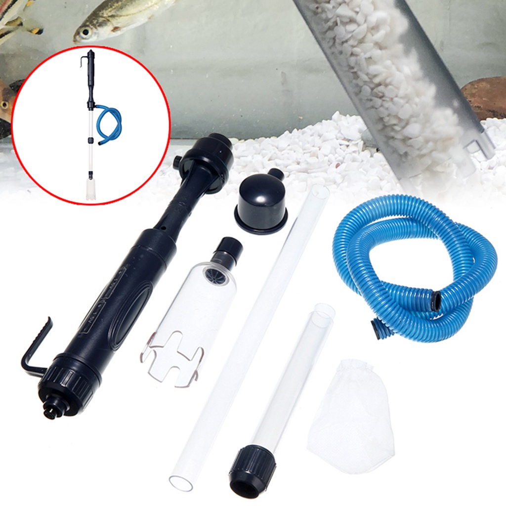 Aquarium BatteryPowered Gravel Cleaner Fish Tank Siphon Vacuum Water Change ☆HaoliveMall