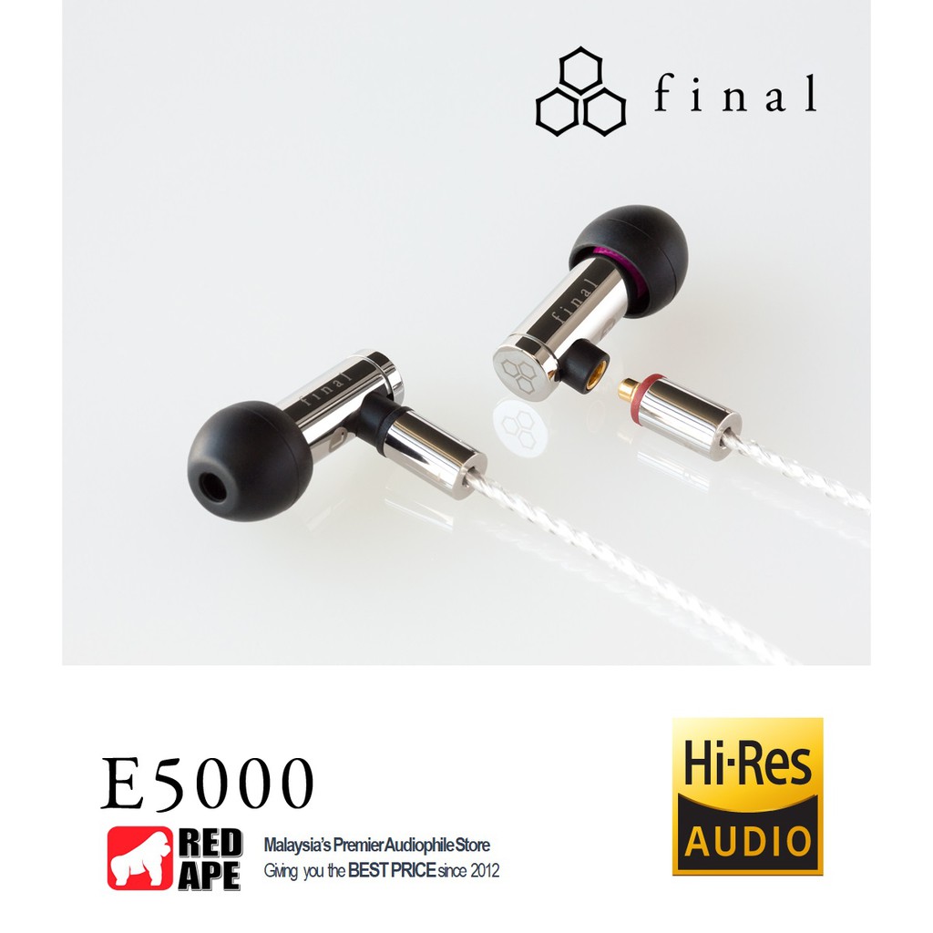 Final E5000 High Resolution Sound Isolating In-Ear Headphones