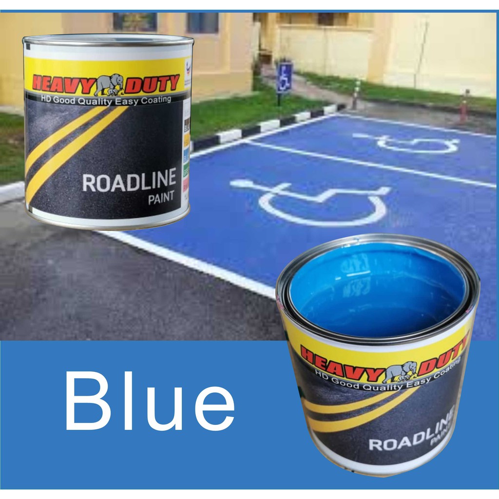 BLUE ( 1 LITER ) HEAVY DUTY Roadline Paint 1L for Road Marking (Cat