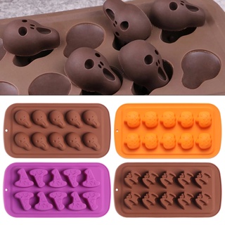 6PCS Halloween Silicone Molds,Silicone Halloween Baking Mold, Halloween  Pumpkin Cake Mold,Candy Chocolate Molds Gift 