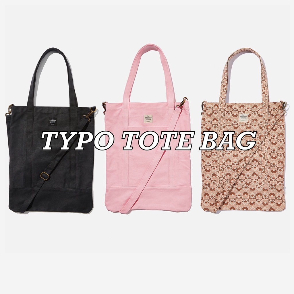 TYPO Bag Book Tote Bag Fits Most 15 Laptops 42cm x 34cm x 0.5cm