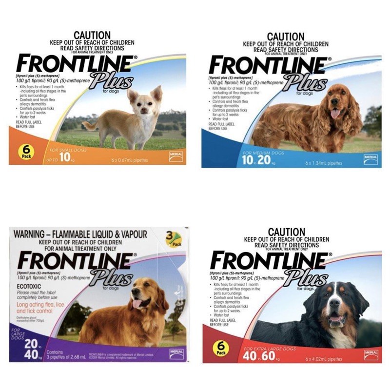 Frontline Plus Flea & Tick Treatment for Dogs (3’s/6’s applicator ...