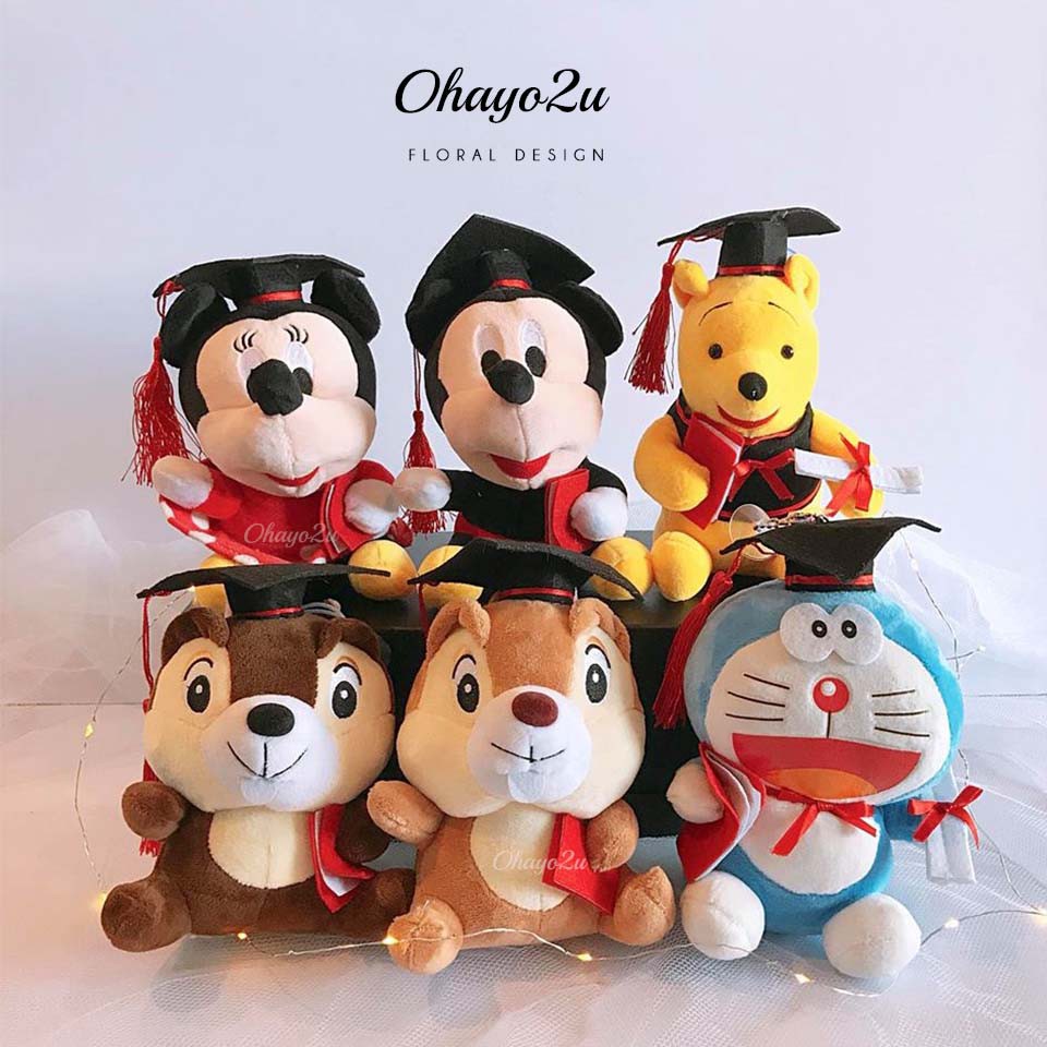 1pc Teddy Bear Convo & Graduation Bear / Mickey/ Chipmunk/ Doremon ...