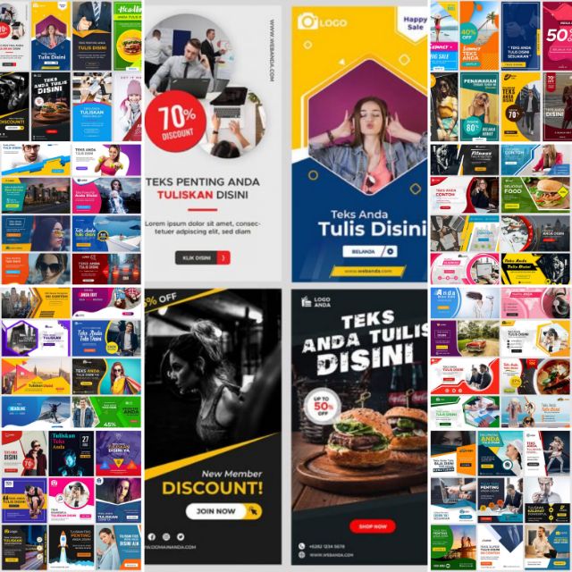 Template Online Marketing Ads Poster Adobe Photoshop [ psd ] | Shopee ...