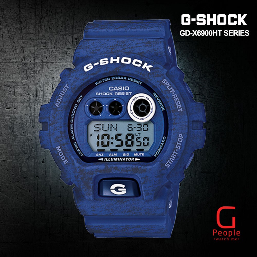 Montre Casio G-Shock homme bleu 54 mm GD-X6900HT-2ER
