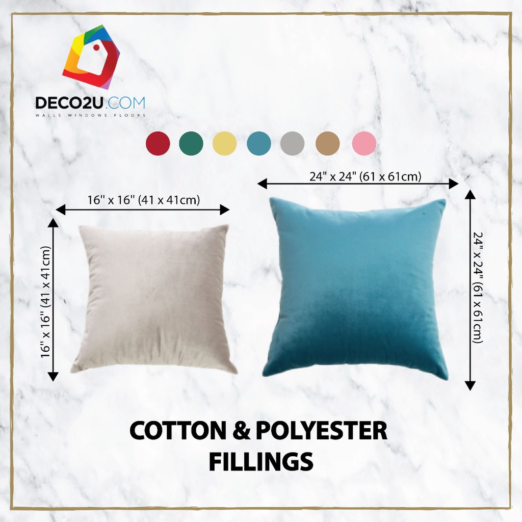 Sofa store pillow size