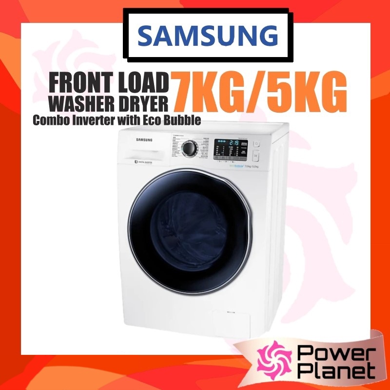Samsung Washer Dryer WD70J5410 Frontload 7Kg / 5Kg ( Mesin Basuh / 洗衣机 ) WD70J5410AW Shopee