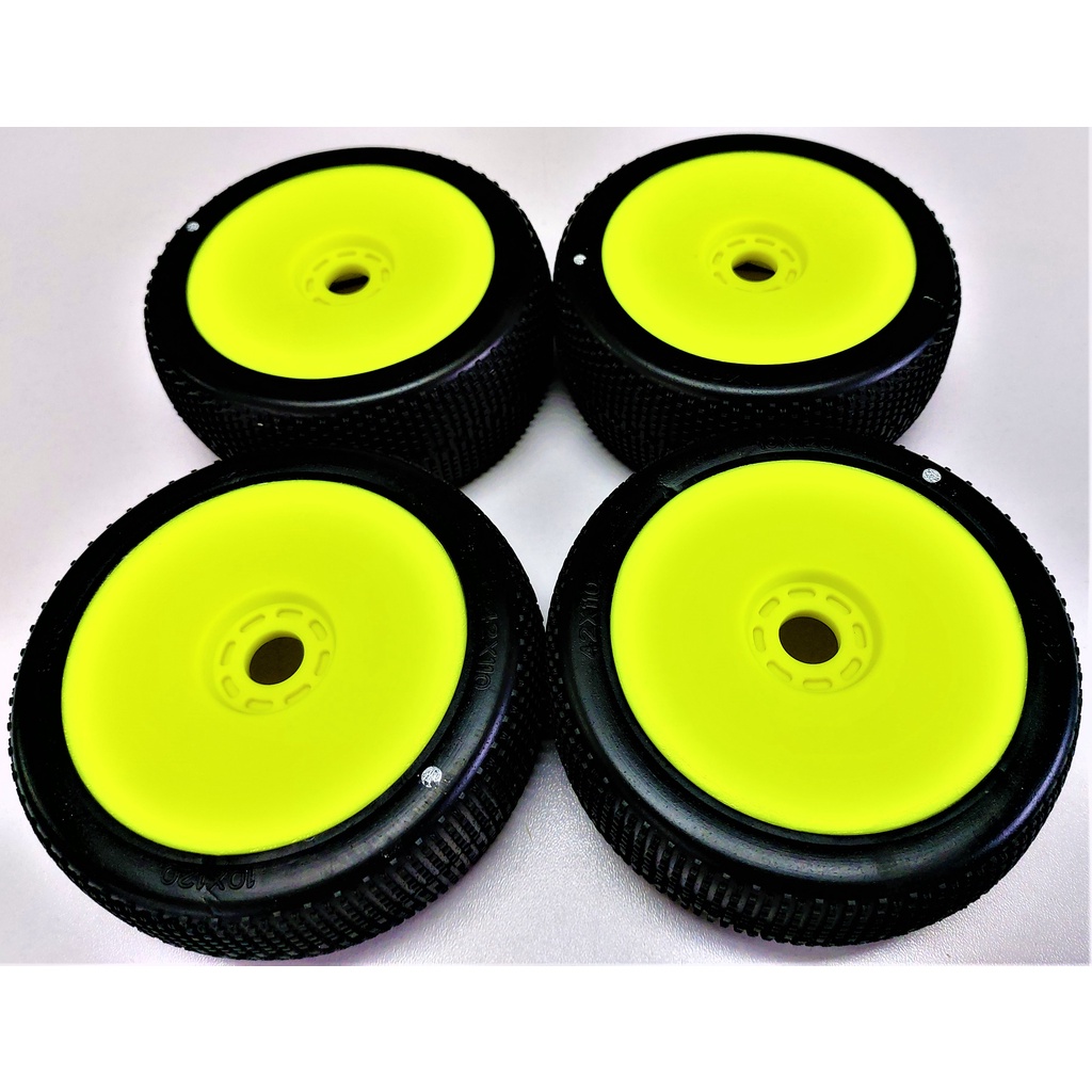 AKX EXTREME PERFORMANCE #5039 BUGGY TIRES & YELLOW RIMS 4PCS BLOCKADE ...