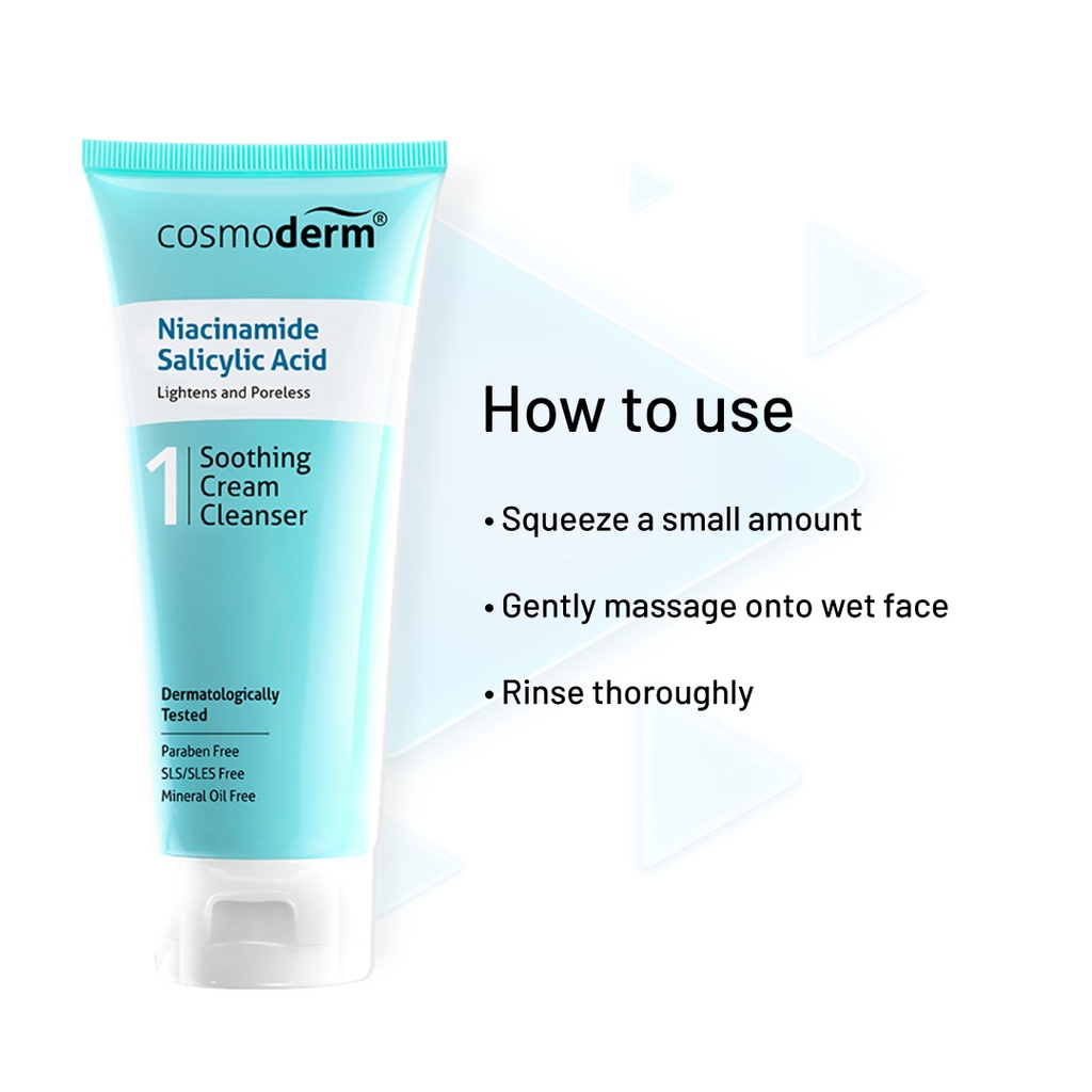 Cosmoderm Niacinamide Salicylic Acid Soothing Cream Cleanser [50ml ...