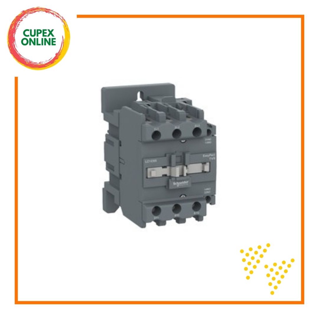 Schneider Electric LC1D65M7C Contactor - 220VAC Coil, 65A - Telemecanique
