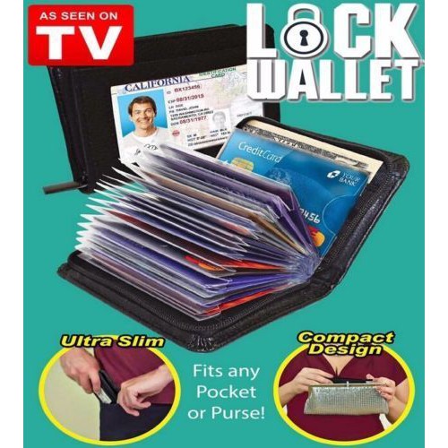 Lock Wallet As Seen On Tv Amazing Slim Rfid Black Leather Wallet Fraud