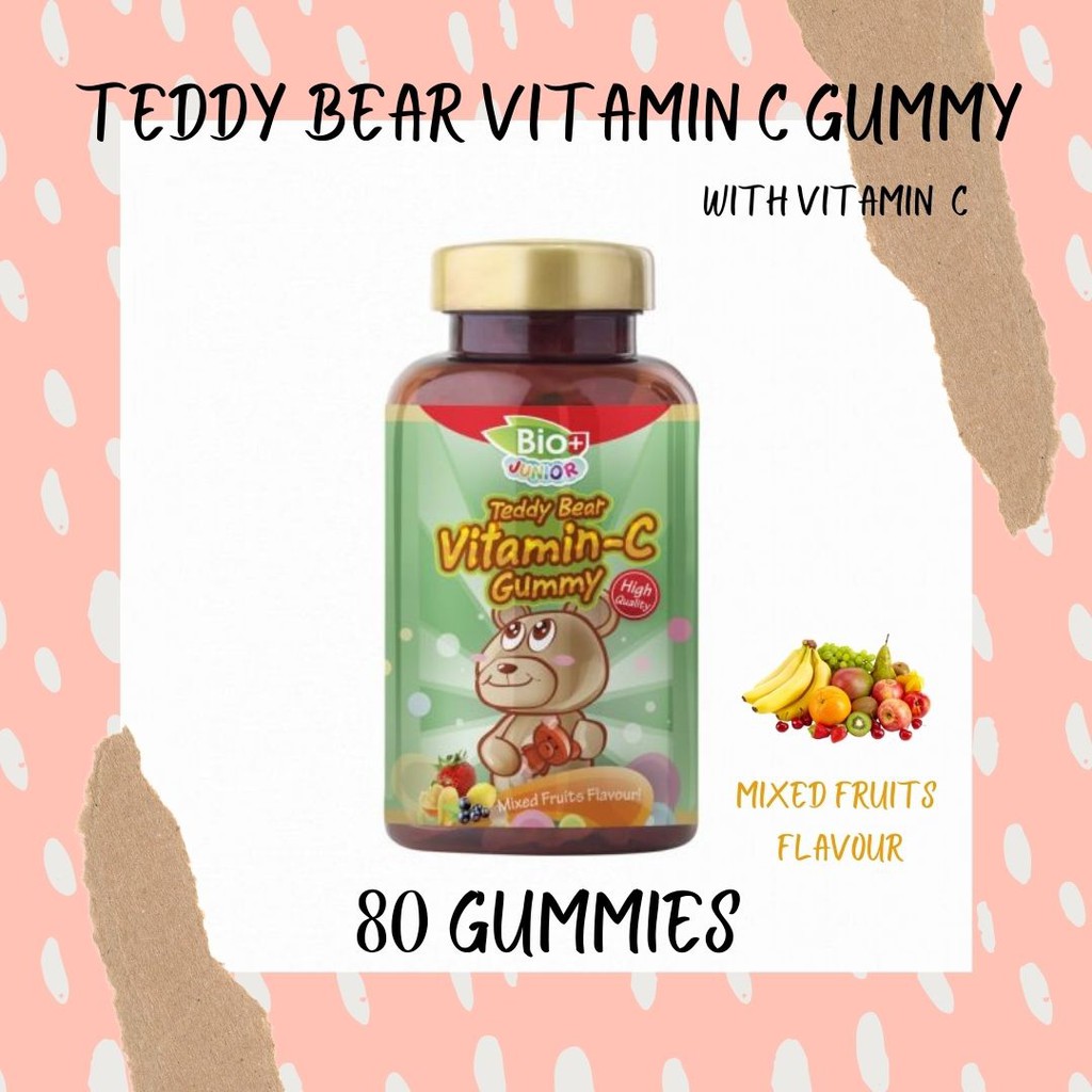 Bio+ Junior Teddy Bear Gummy with VITAMIN C 80S(Mixed Fruits Flavoured ...