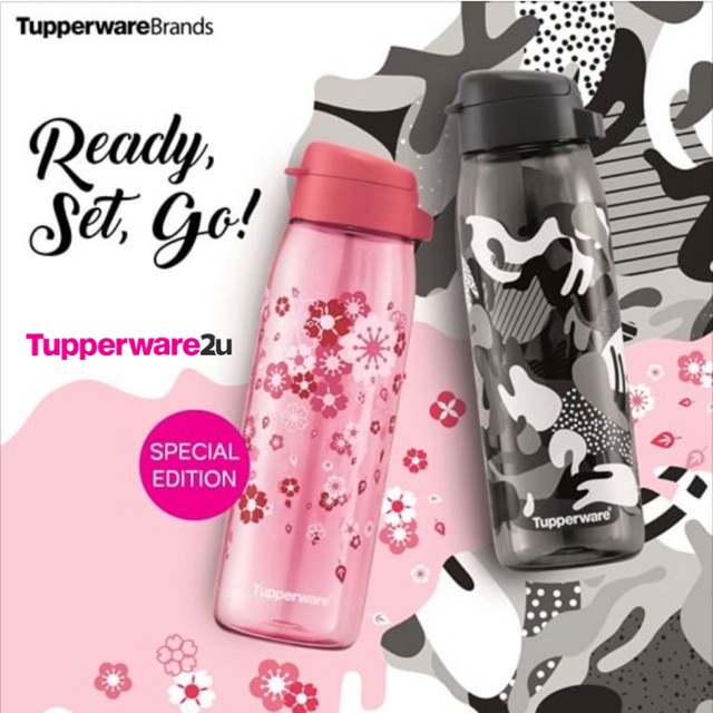 (New)(Ready stock) Tupperware H2GO Tumblers, with straw (750ml) /Cameo ...