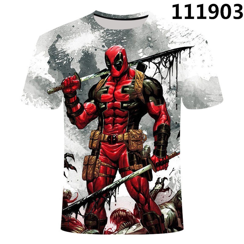 Movie Marvel Funny T shirts Superhero Deadpool T shirt Men Women T ...