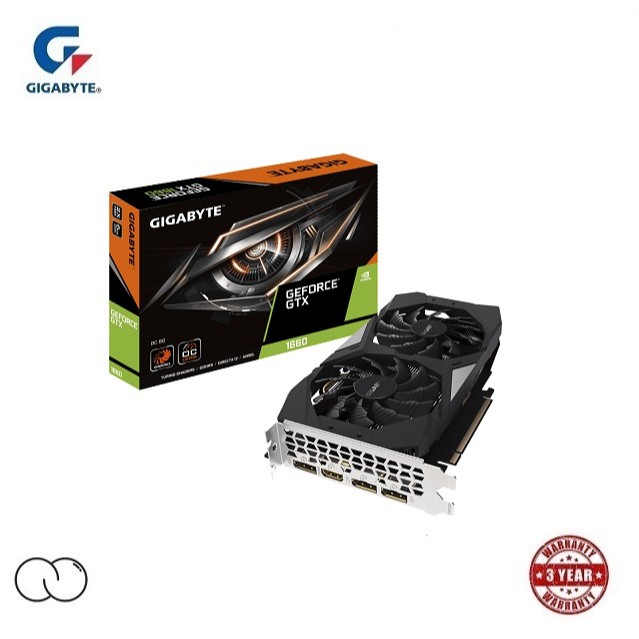 GIGABYTE Nvidia Geforce GTX 1660 OC 6GB GDDR6 GPU / Graphic Card