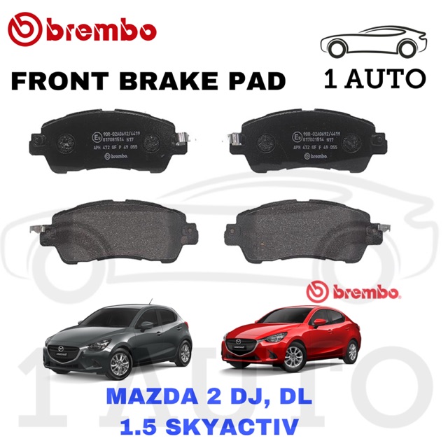 BREMBO FRONT BRAKE PAD MAZDA 2 DJ DL 1.5 SKYACTIV Shopee Malaysia