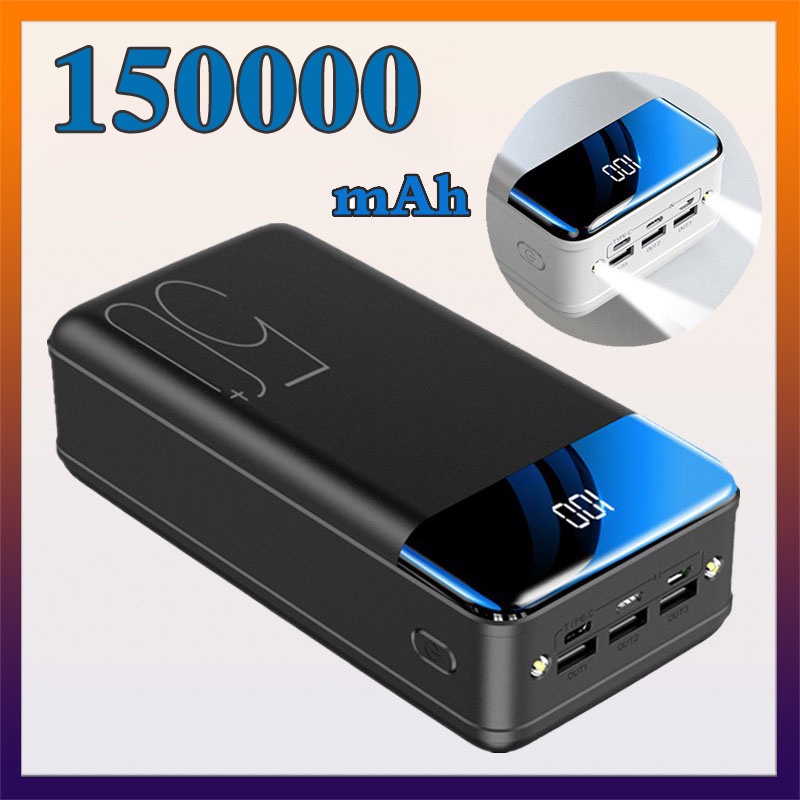 Original Power Bank 150000mAh Large Capacity Mirror Digital Display